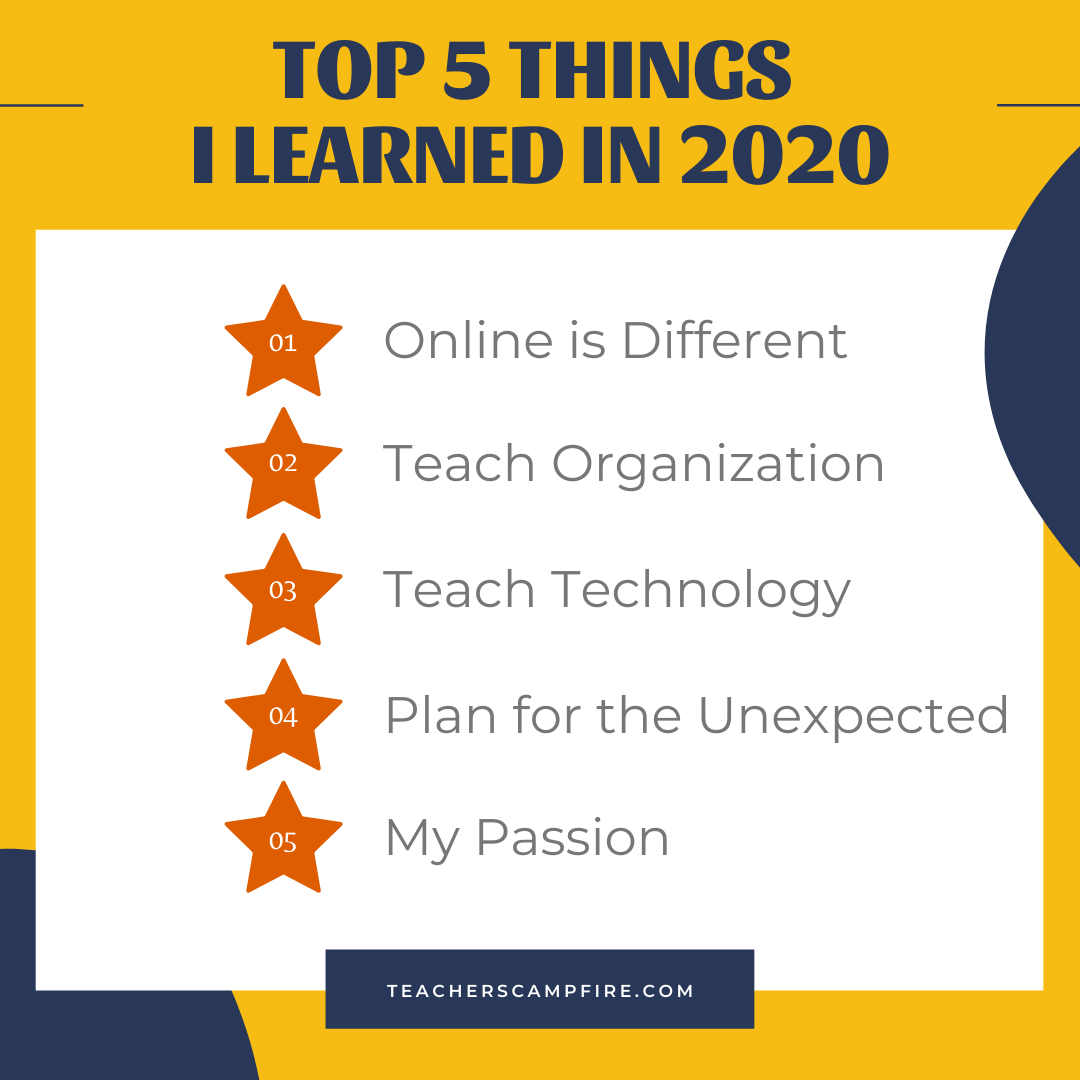 Top 5 Things I Learned in 2020